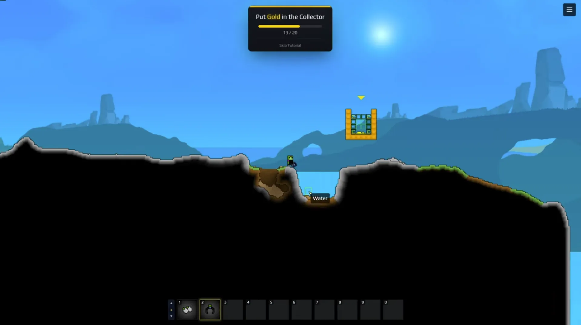 Sandustry gameplay screenshot: a sand factory with conveyors